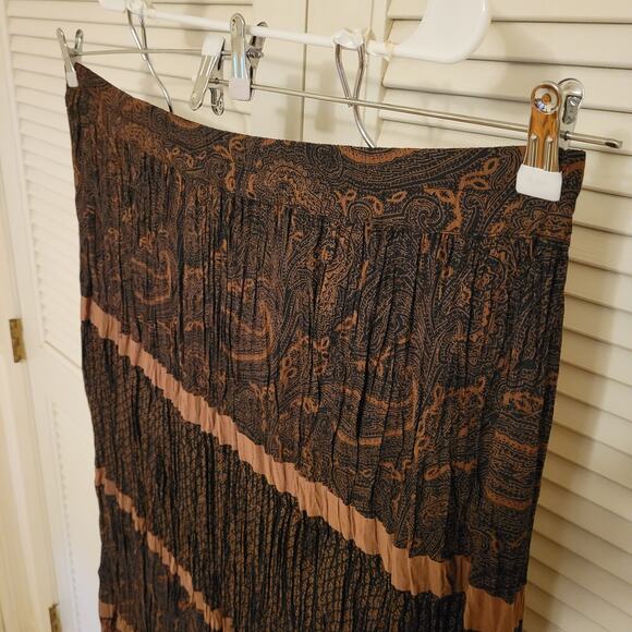 Vintage Boho Paisley Patchwork Maxi Skirt Mix Nouveau Plus 2X 40W - Picture 5 of 7